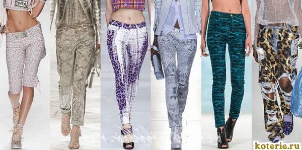 Модные женские джинсы цветовое решение