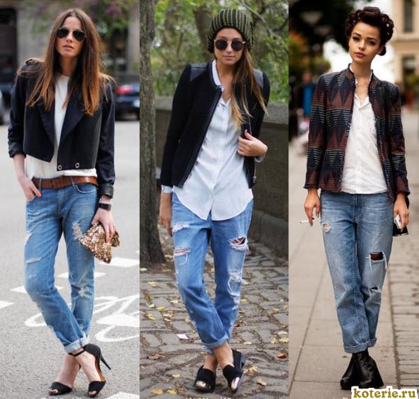 Модные с дырками рваные джинсы весна-лето